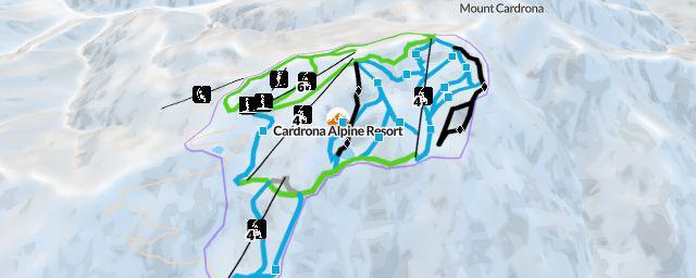 Piste map of the resort Cardrona Alpine Resort