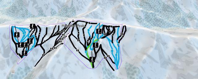 Piste map of the resort Craigieburn Valley Ski Area