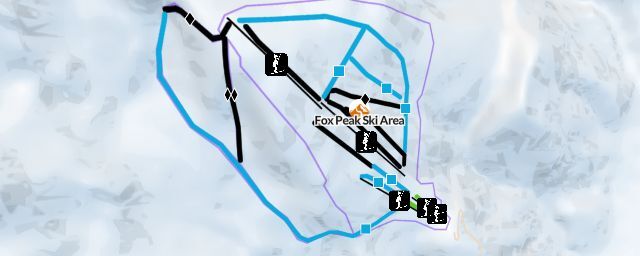 Piste map of the resort Fox Peak Ski Area