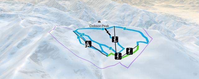 Piste map of the resort Mount Dobson Ski Field