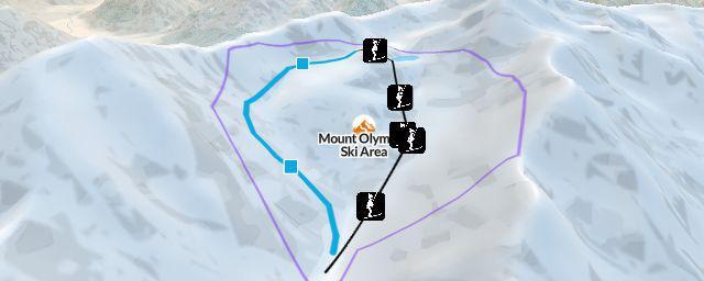 Piste map of the resort Mount Olympus Ski Area