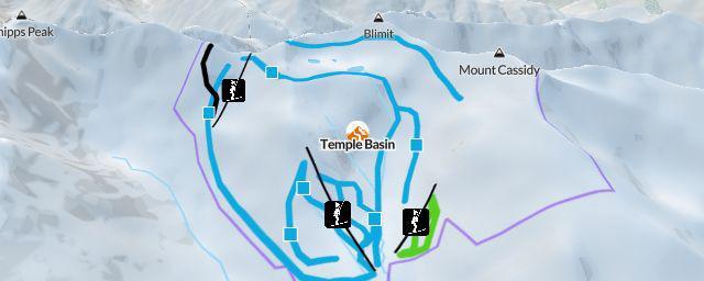 Piste map of the resort Temple Basin