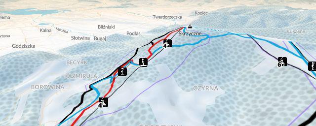 Piste map of the resort COS Szczyrk
