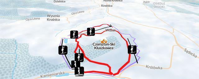 Piste map of the resort Czorsztyn-Ski Kluszkowce