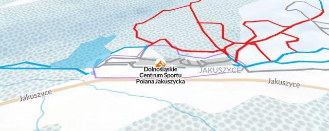 Piste map of the resort Dolnośląskie Centrum Sportu Polana Jakuszycka