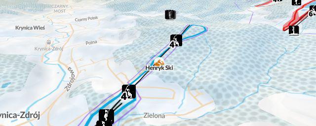 Piste map of the resort Henryk Ski