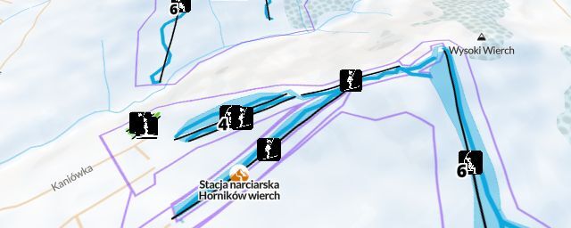 Piste map of the resort Kaniówka Ski Station