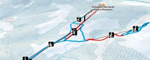 Piste map of the resort Kompleks Narciarski Kopa w Karpaczu