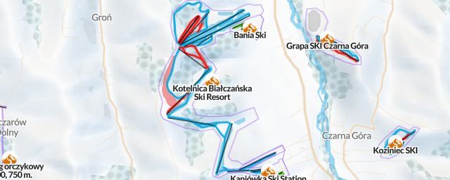 Piste map of the resort Kotelnica Białczańska Ski Resort