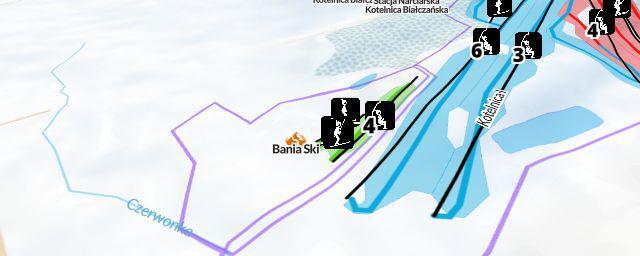 Piste map of the resort Bania Ski