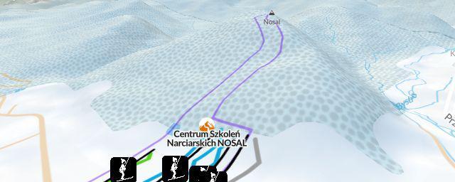 Piste map of the resort Centrum Szkoleń Narciarskich NOSAL