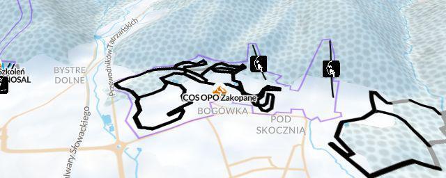 Piste map of the resort COS OPO Zakopane