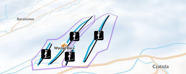 Piste map of the resort Wyciągi Wojtek