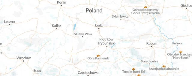 Piste map of the region Łódź