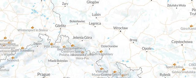 Piste map of the region Lower Silesian