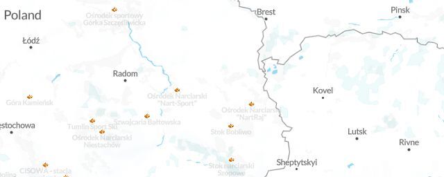 Piste map of the region Lublin