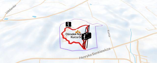 Piste map of the resort Ośrodek Narciarski Kurza Góra