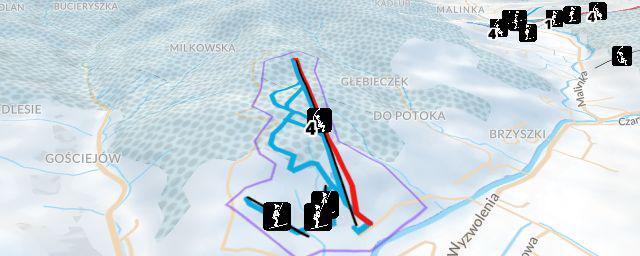 Piste map of the resort Ośrodek Narciarski Nowa Osada