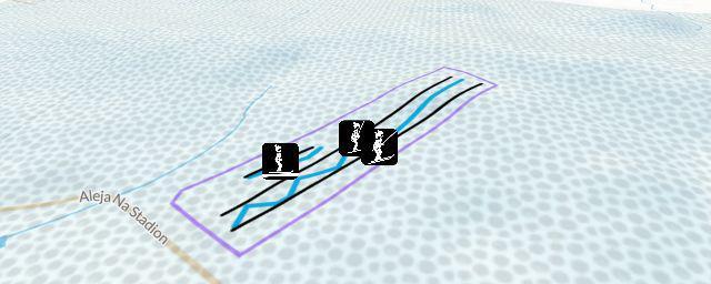 Piste map of the resort Pierścienica – Kielce