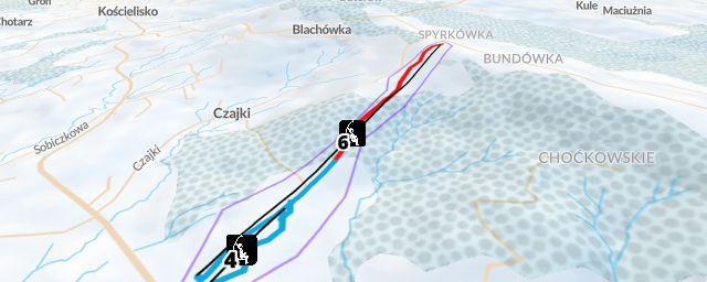 Piste map of the resort Polana Szymoszkowa