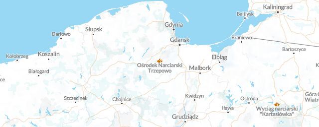 Piste map of the region Pomeranian