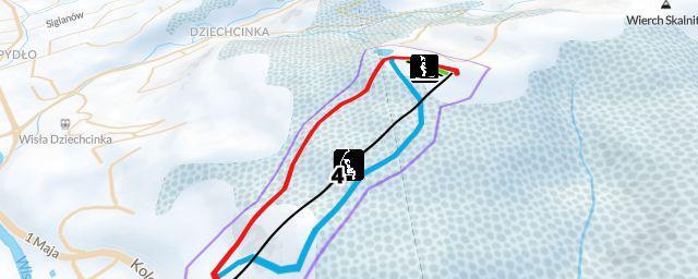 Piste map of the resort Stacja Narciarska Skolnity