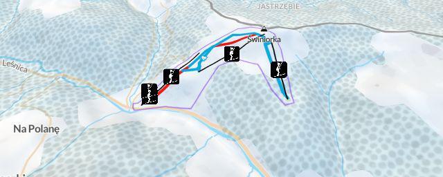 Piste map of the resort Stacja Narciarska Świniorka