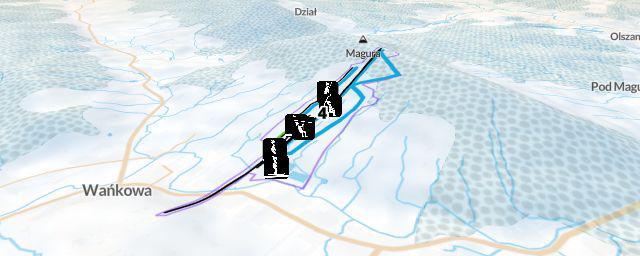 Piste map of the resort Bieszczad Ski Wańkowa