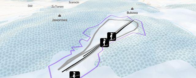 Piste map of the resort Superstacja Czarnów-Ski Pisarzowice