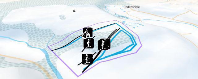 Piste map of the resort Szwajcaria Bałtowska