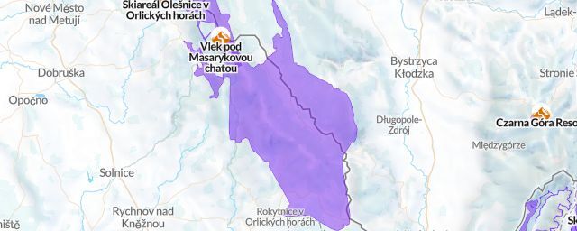 Piste map of the resort Vlek pod Masarykovou chatou