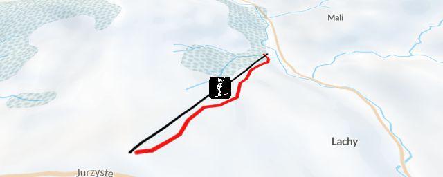Piste map of the resort Wyciąg orczykowy 1200, 750 m.