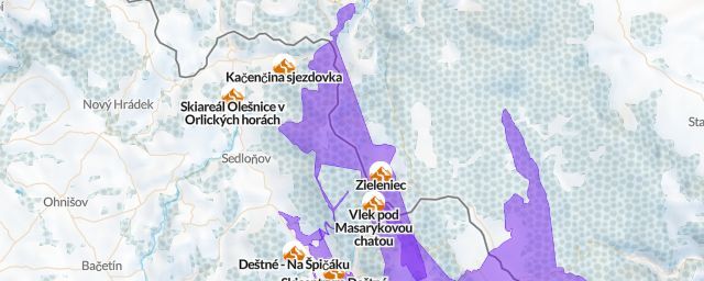 Piste map of the resort Zieleniec