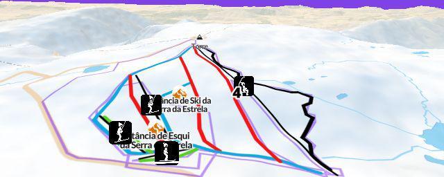 Piste map of the resort Serra da Estrela