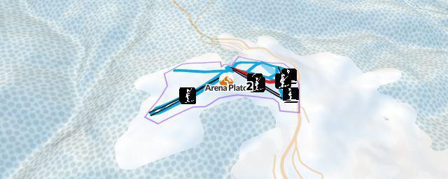 Piste map of the resort Arena Platoș