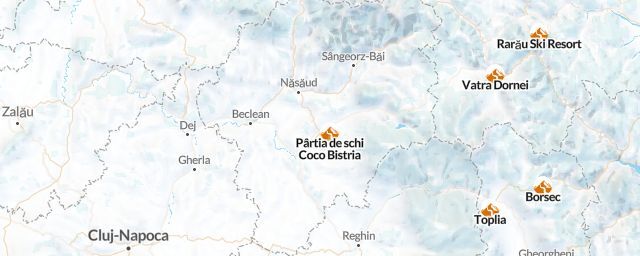 Piste map of the region Bistrita-Nasaud