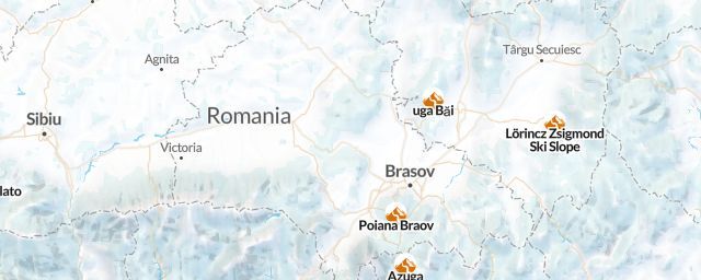Piste map of the region Brasov