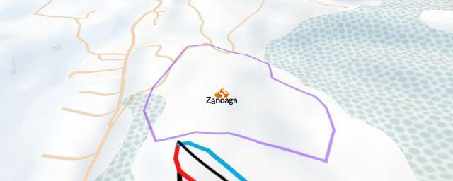 Piste map of the resort Zănoaga