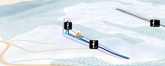 Piste map of the resort Bujdosó