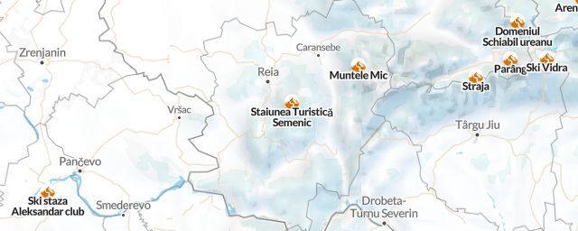 Piste map of the region Caras-Severin