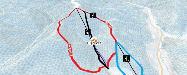 Piste map of the resort Clăbucet