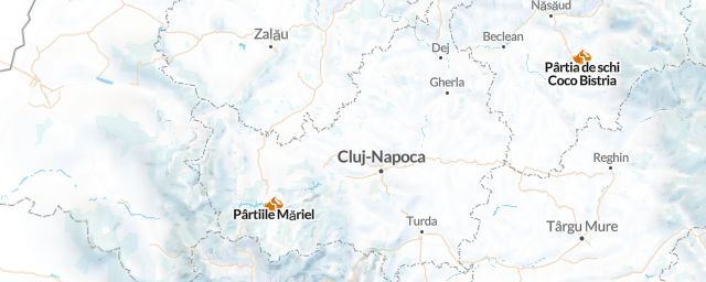 Piste map of the region Cluj