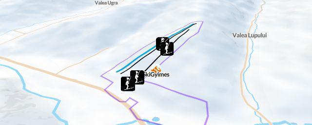Piste map of the resort SkiGyimes
