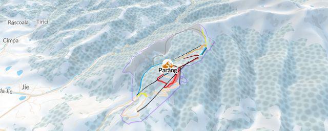 Piste map of the resort Parâng