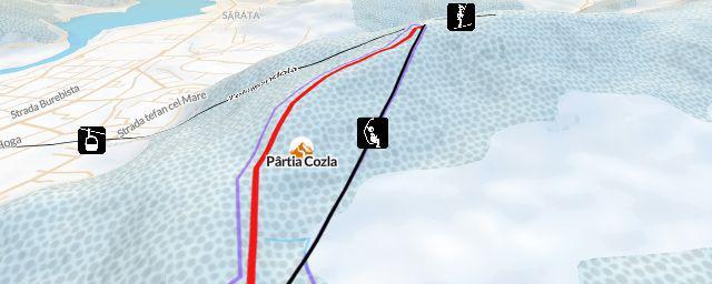 Piste map of the resort Pârtia Cozla