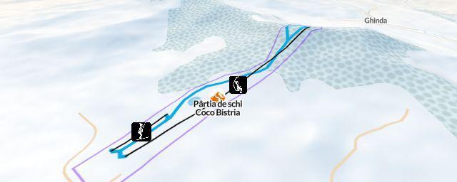 Piste map of the resort Pârtia de schi Cocoș Bistrița