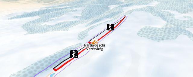 Piste map of the resort Pârtia de schi Veresvirág