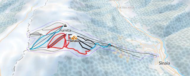 Piste map of the resort Sinaia