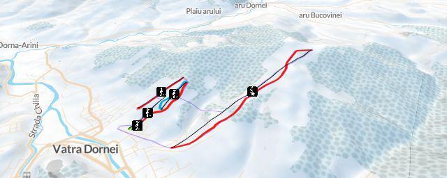 Piste map of the resort Vatra Dornei