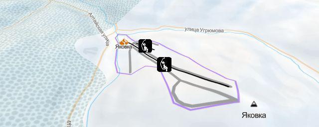Piste map of the resort Яковка